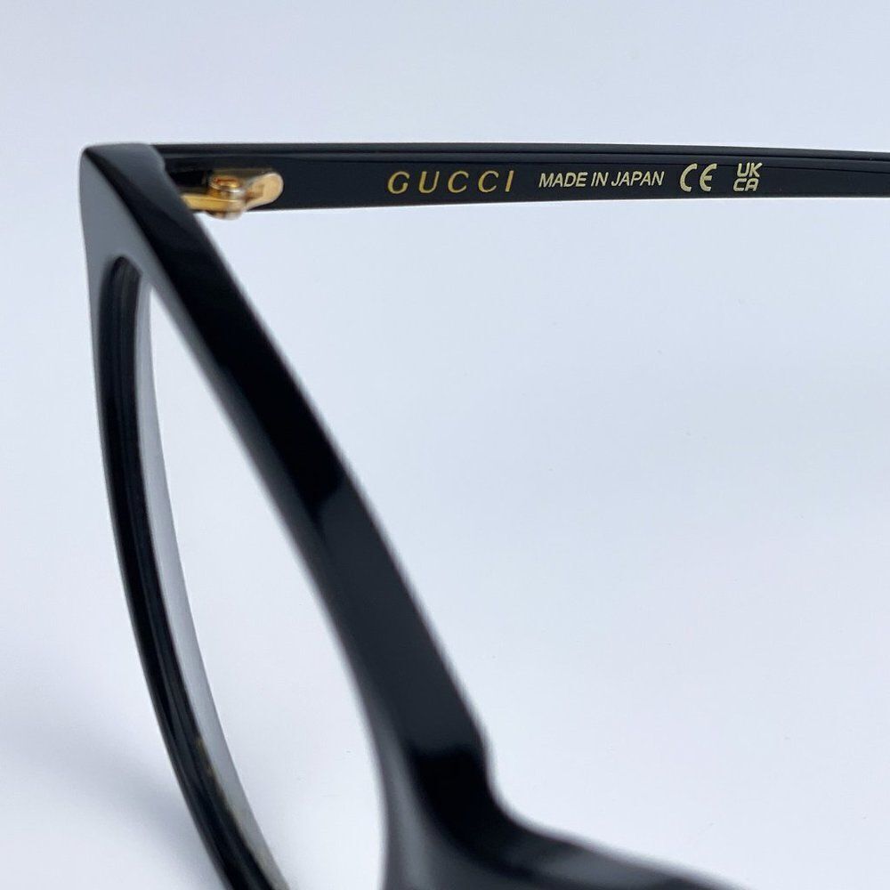NEW Gucci GG1079O 001 Black Cat Eye Women Eyeglasses - Picture 7 of 14